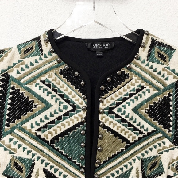 Topshop open front embroidered jacket - Picture 2 of 7